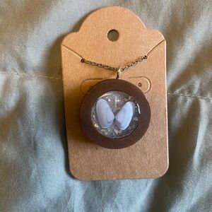 Handmade Florida butterfly shell necklace